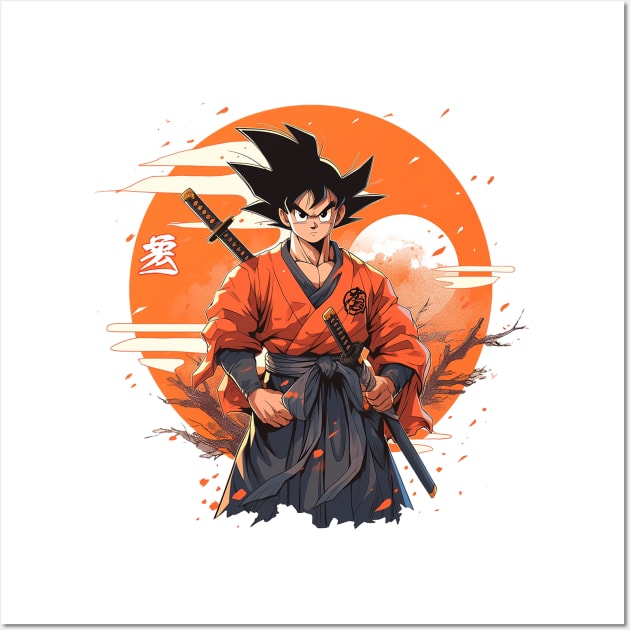 samurai goku Wall Art by lets find pirate